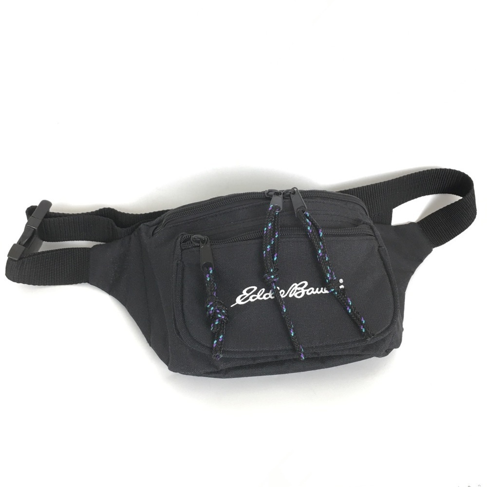 Eddie Bauer Black‎ Fanny Pack Belt Bag Unisex Adjustable Travel Vacation